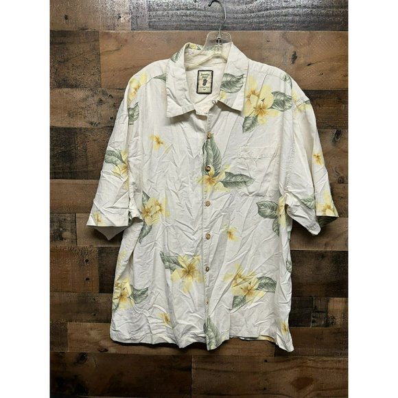 Jamaica Jaxx Men's Short‎ Sleeve Button Up Size X-Large *100% Silk* - Picture 1 of 5